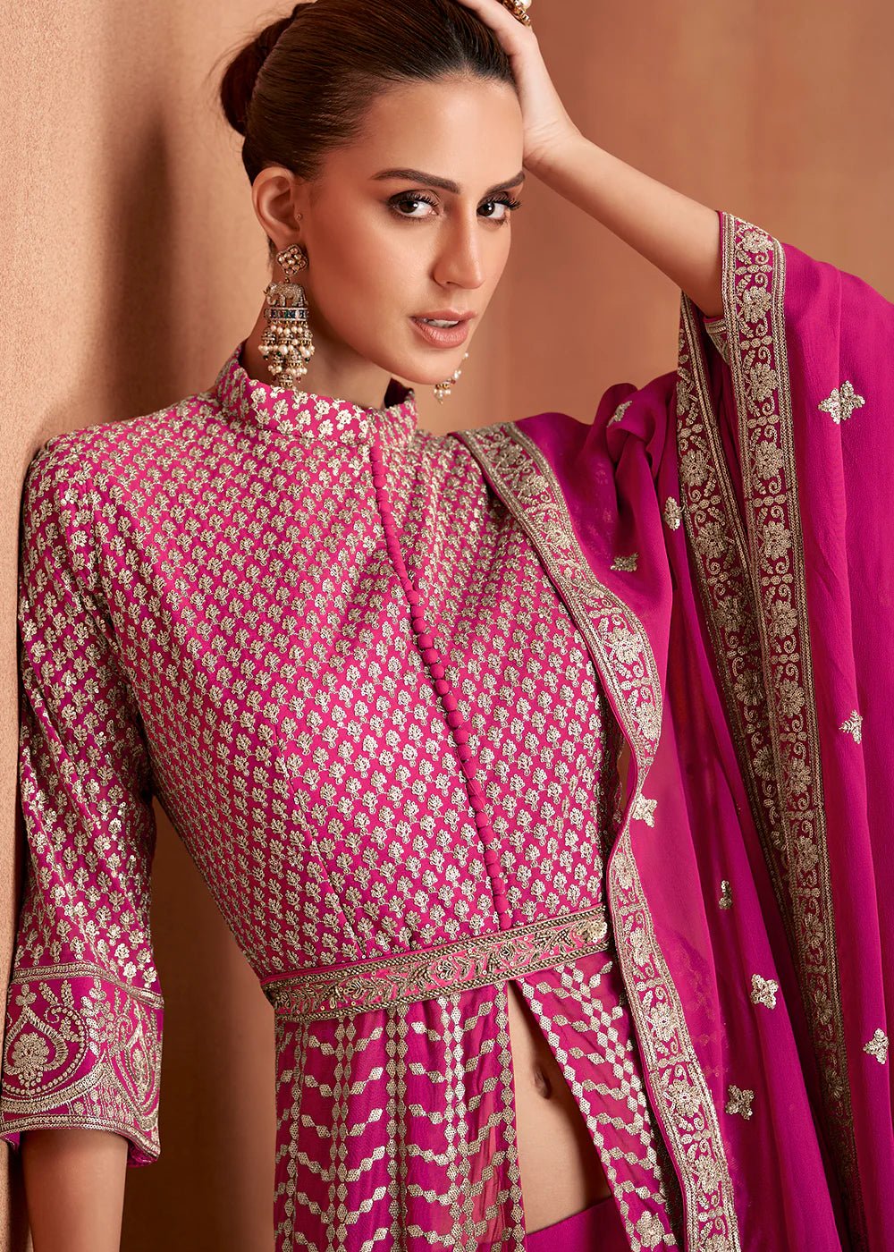 Stunning Pink GKWJ - Indian Dress House 786