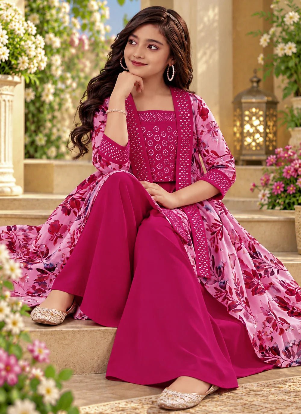 Stunning Plazzo with Throwover MK - Indian Dress House 786