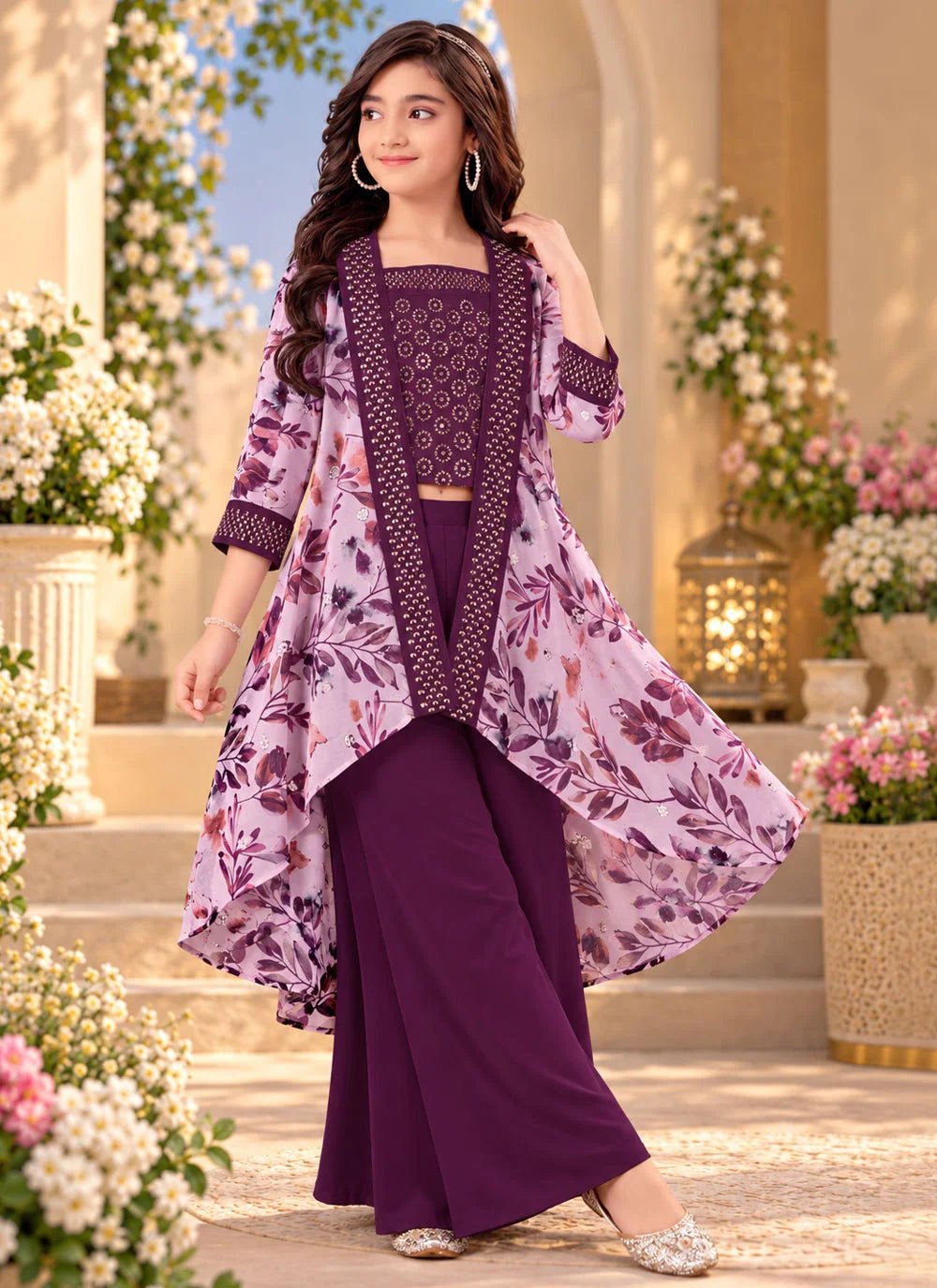 Stunning Plazzo with Throwover MK - Indian Dress House 786