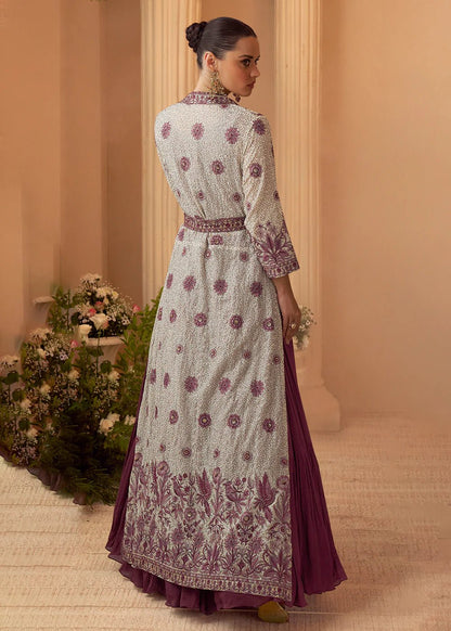 Stunning Purple Floral SYKJ - Indian Dress House 786