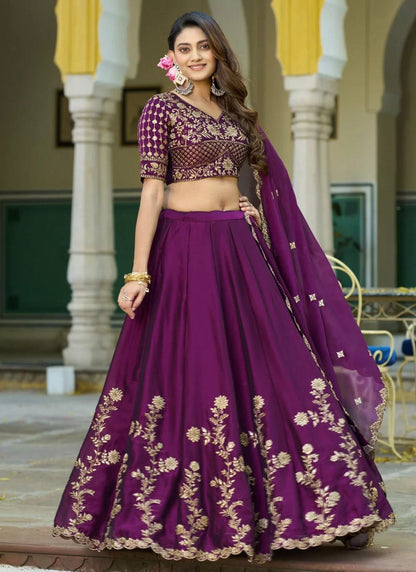 Stunning Purple Floral ZNL - Indian Dress House 786