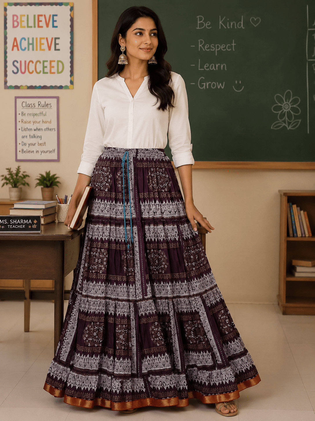 Stunning Purple GA Skirts - Indian Dress House 786