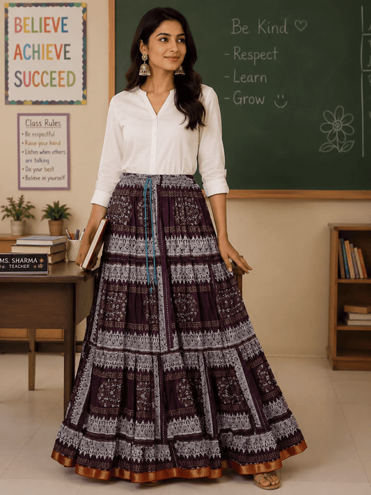 Stunning Purple GA Skirts - Indian Dress House 786