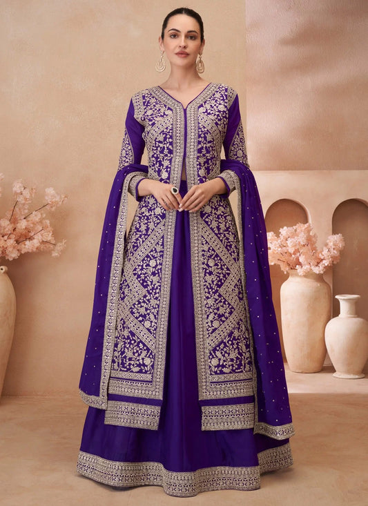 Stunning Purple JS RSN - Indian Dress House 786