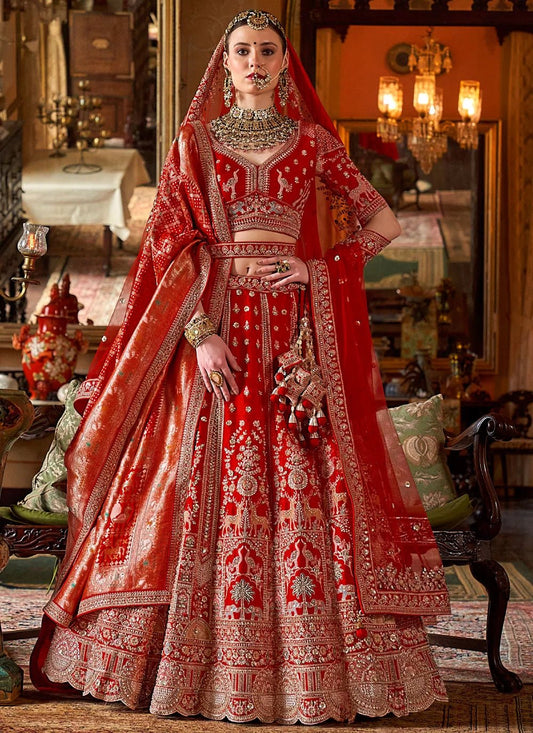 Stunning Red Bridal MJL - Indian Dress House 786