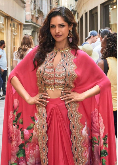 Stunning Red Floral SYFD - Indian Dress House 786