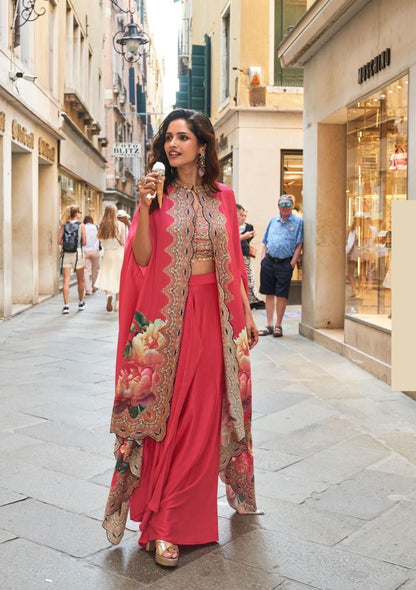 Stunning Red Floral SYFD - Indian Dress House 786