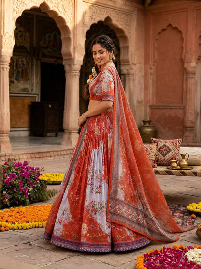 Stunning Red Floral ZNL - Indian Dress House 786