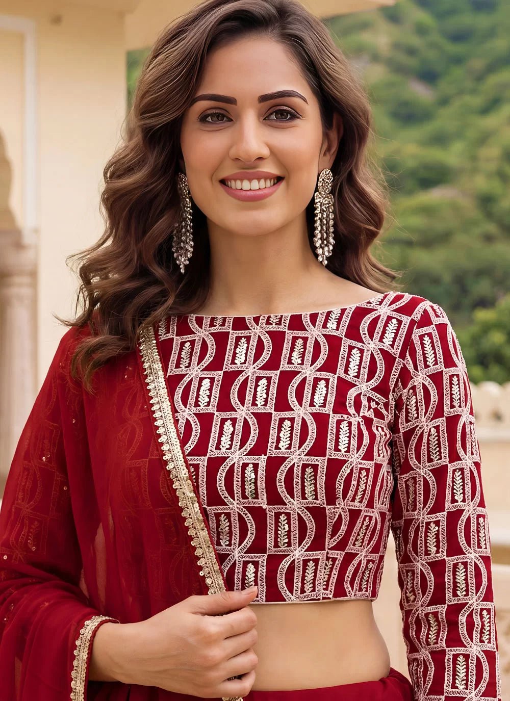 Stunning Red ZGL - Indian Dress House 786