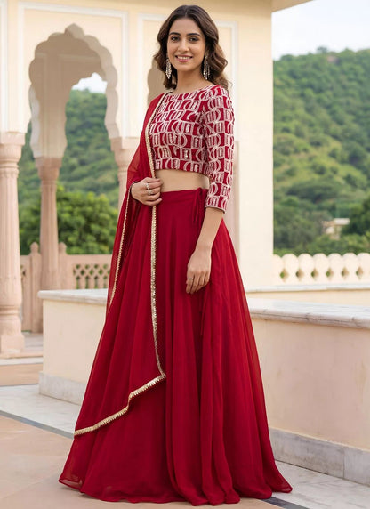 Stunning Red ZGL - Indian Dress House 786