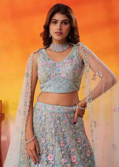 Stunning Sage Floral ACLS - Indian Dress House 786