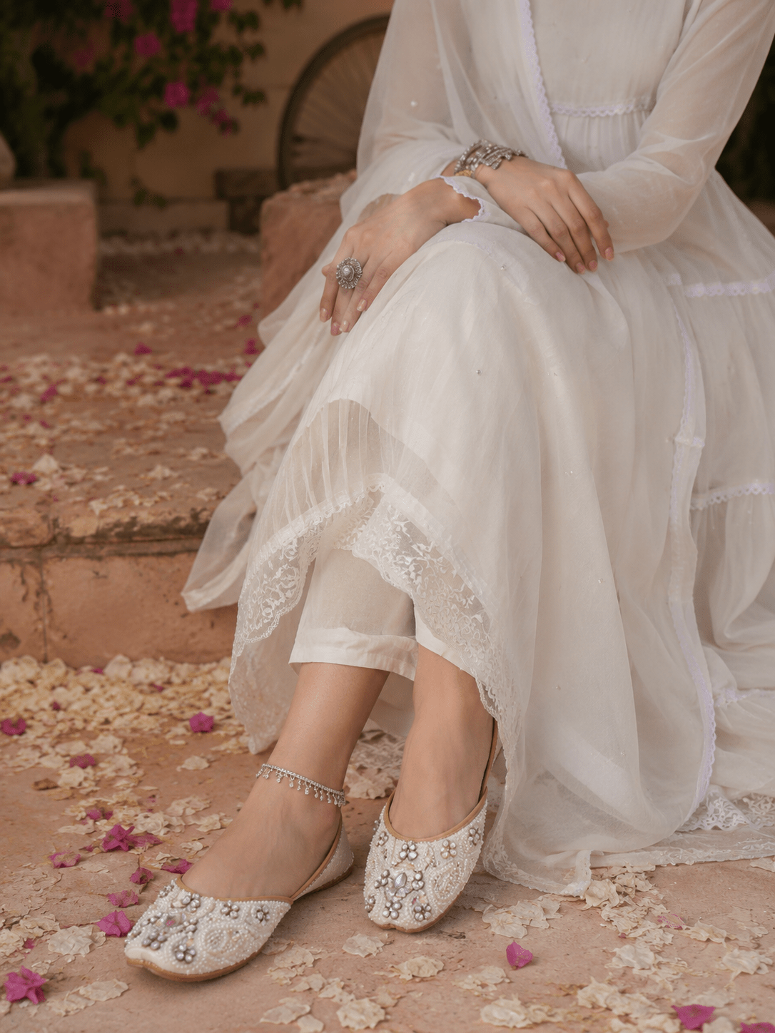 Stunning Silver White JTS - Indian Dress House 786
