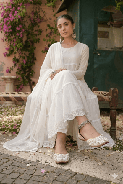 Stunning Silver White JTS - Indian Dress House 786