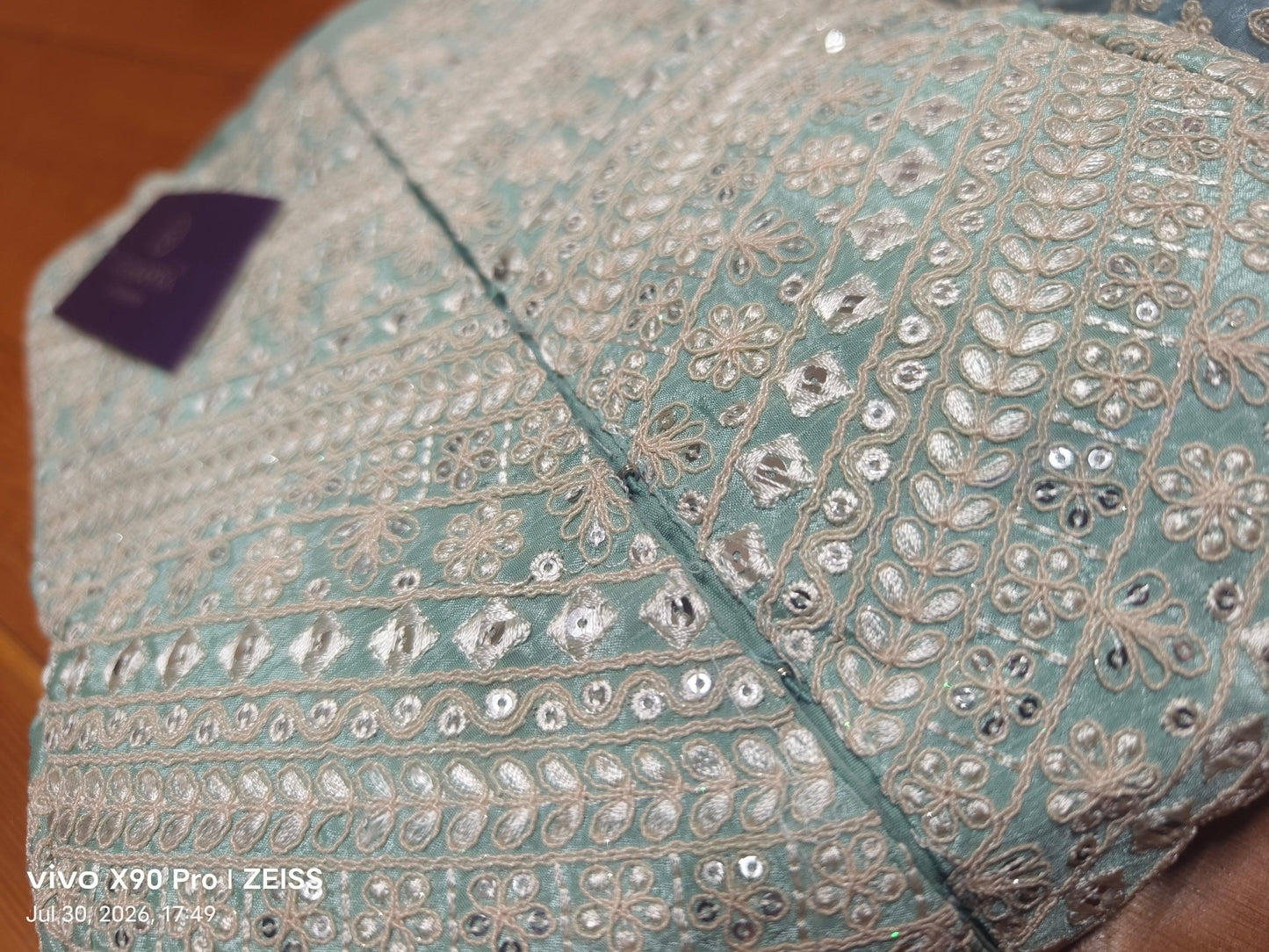 Stunning Soft Pastel Mint Green GKM - Indian Dress House 786