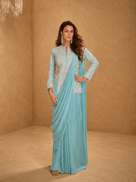 Stunning Turquoise GKM - Indian Dress House 786