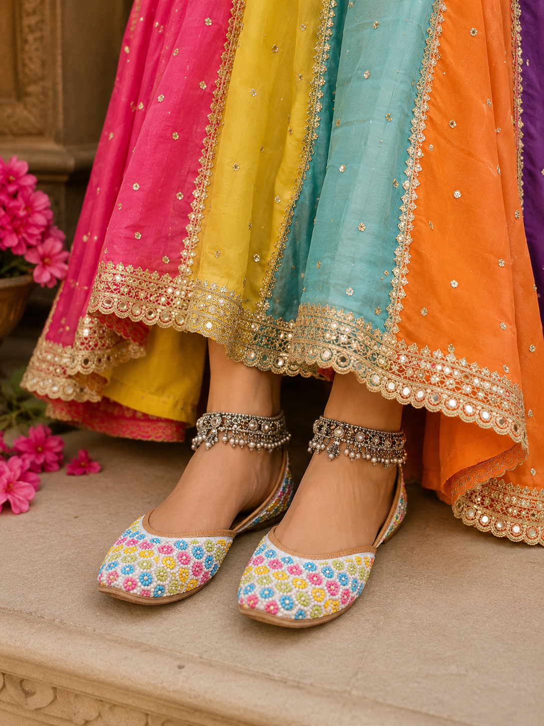 Stunning Unique Multi Color JTS - Indian Dress House 786