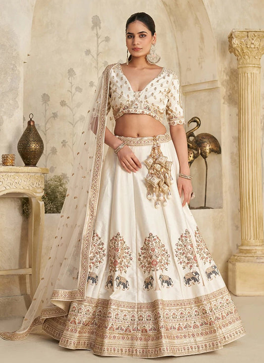 Stunning White & Gold KFBL - Indian Dress House 786