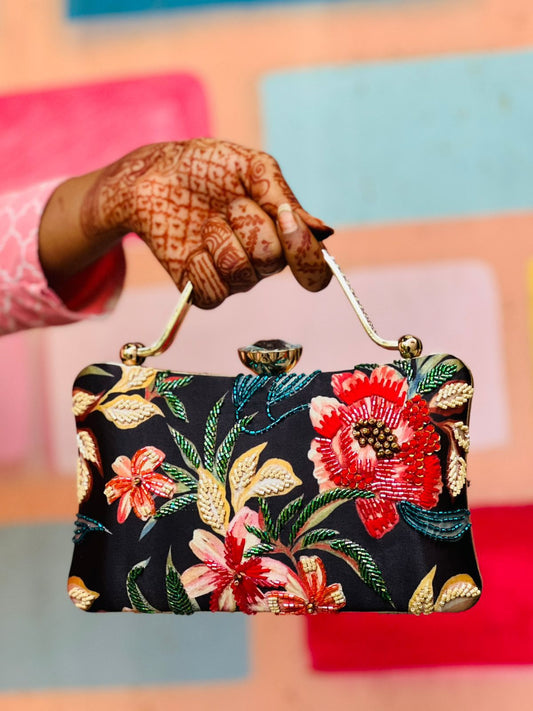 Stylish Black Floral MC CFB - Indian Dress House 786