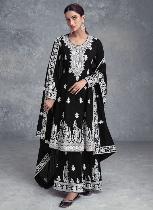 Stylish Black & White GKF - Indian Dress House 786
