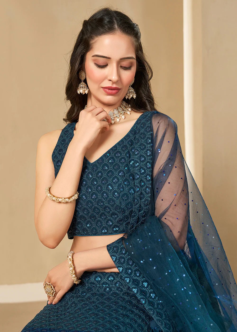 Stylish Blue ZFL - Indian Dress House 786