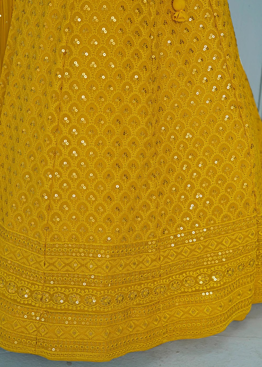 Stylish Embroided Mustard ZFL - Indian Dress House 786