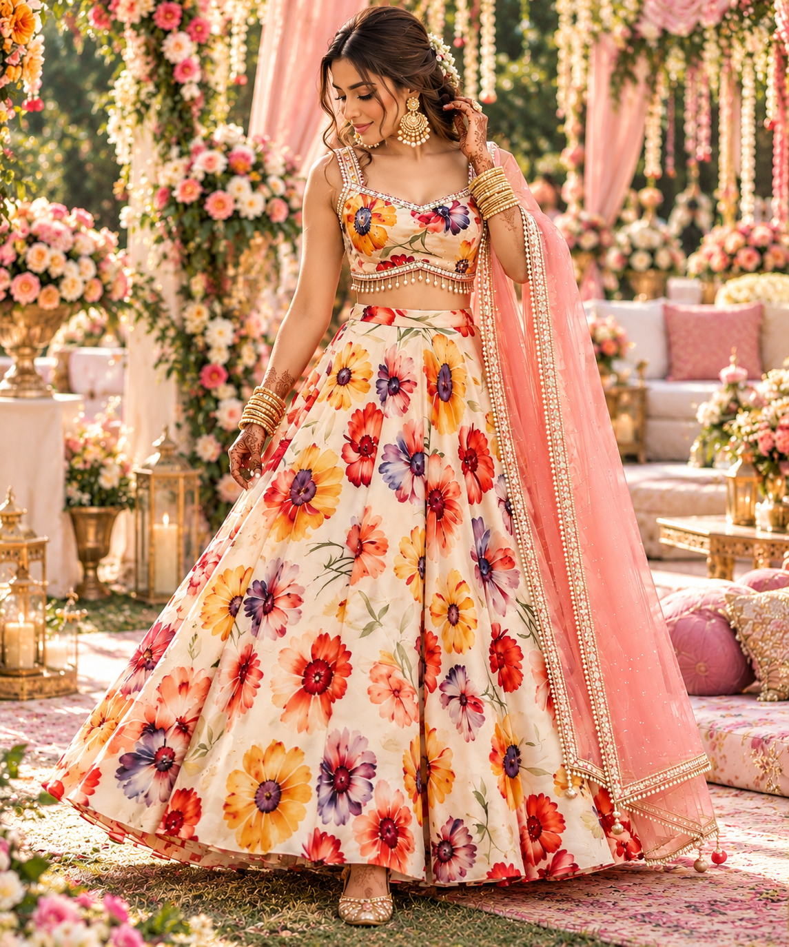 Stylish Floral MC DPL - Indian Dress House 786