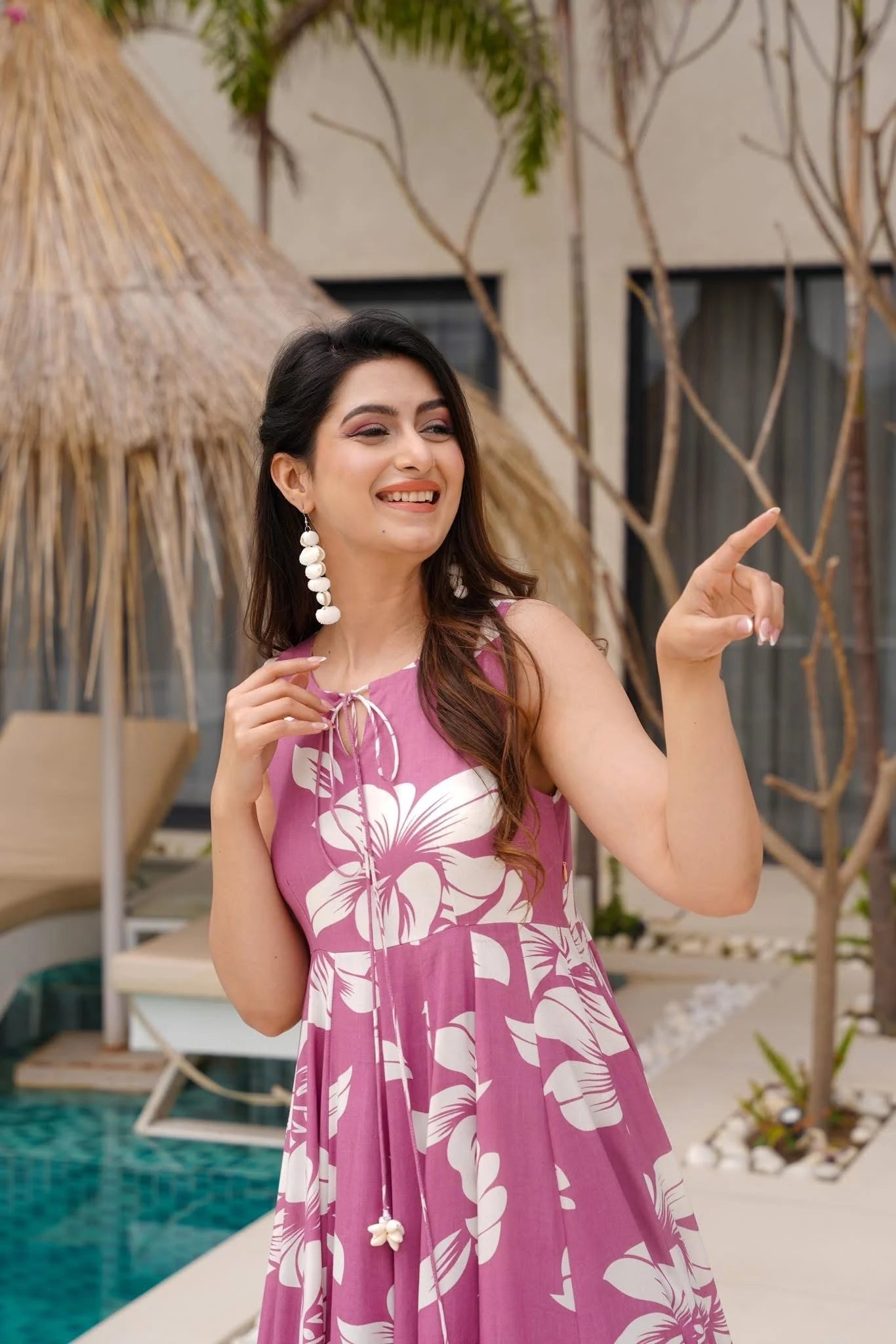 Stylish Floral Pink LC 25003 FVD - Indian Dress House 786