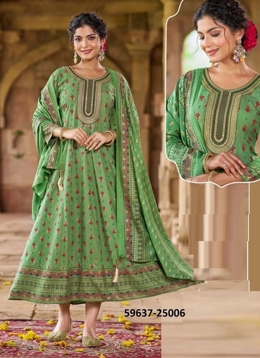 Stylish Green BHSN 25006 FVD - Indian Dress House 786
