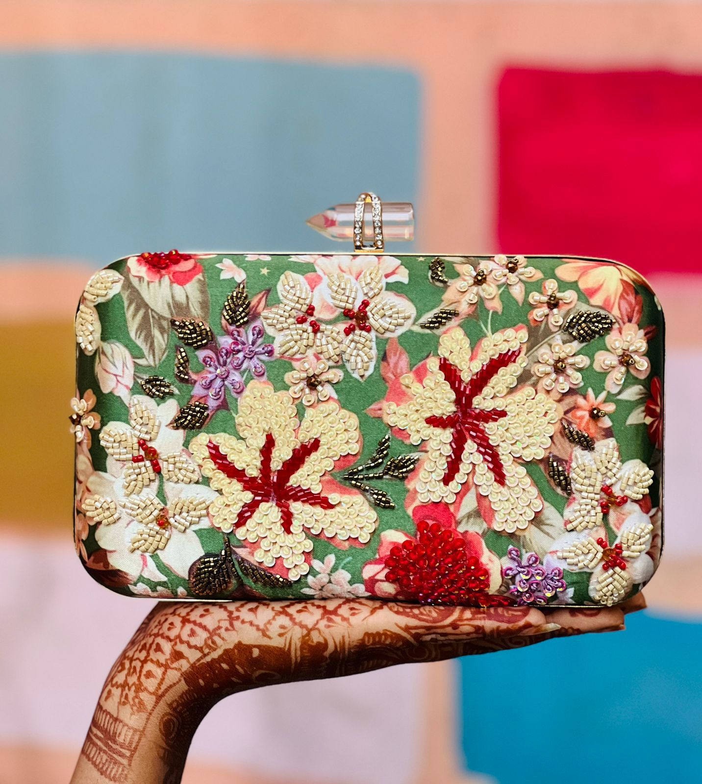 Stylish Green Floral MC CFB - Indian Dress House 786