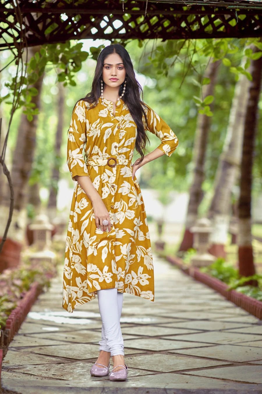 mustard yellow indian dress Stylish Mustard TTG 1001 FVD