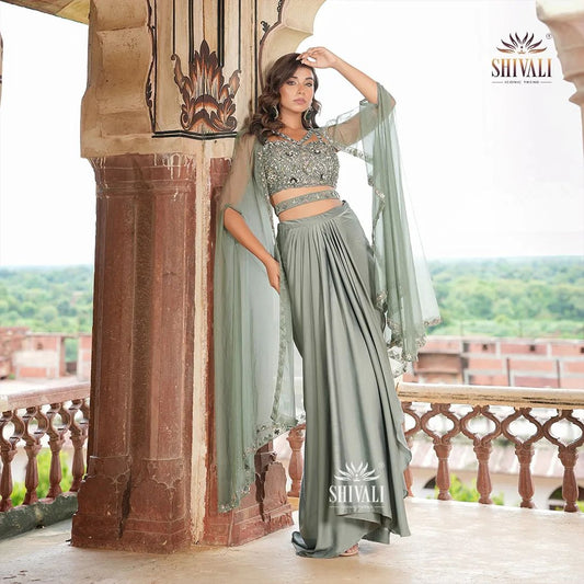 Stylish Olive Green SHIV - Indian Dress House 786