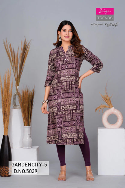 Stylish Purple Floral GC 5039 FVD - Indian Dress House 786