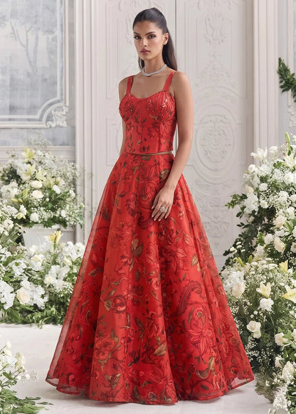 Stylish Red AFGL - Indian Dress House 786