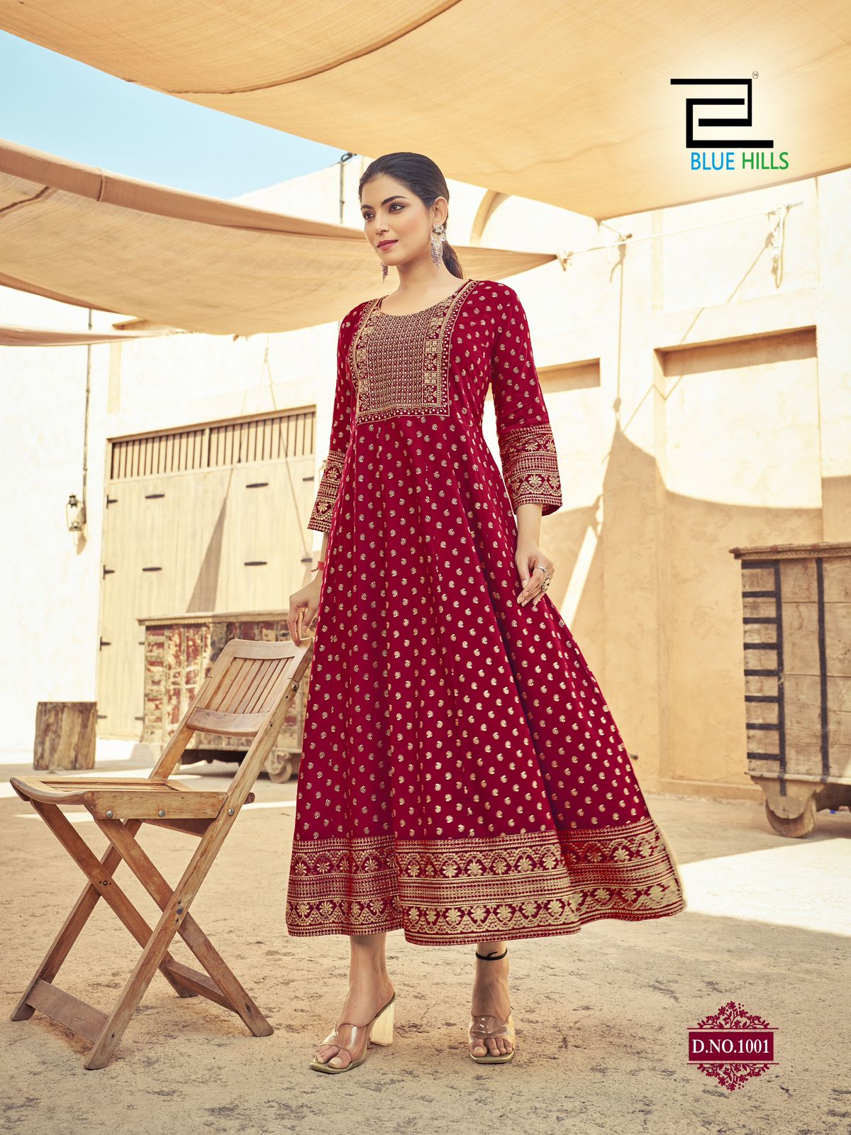 Stylish Red BHU 1001 FVD - Indian Dress House 786