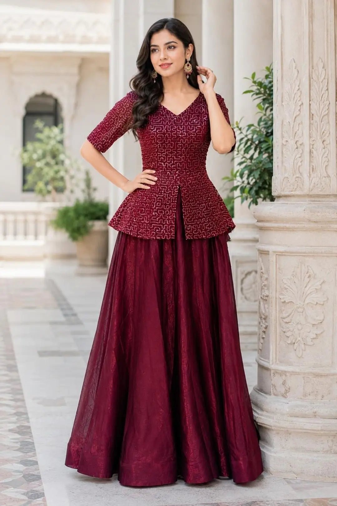 Stylish Top PRLW FVD - Indian Dress House 786