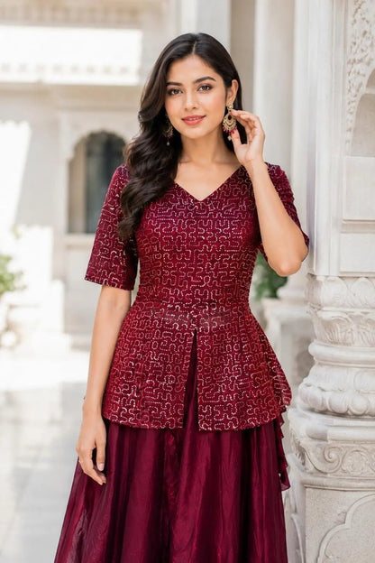 Stylish Top PRLW FVD - Indian Dress House 786