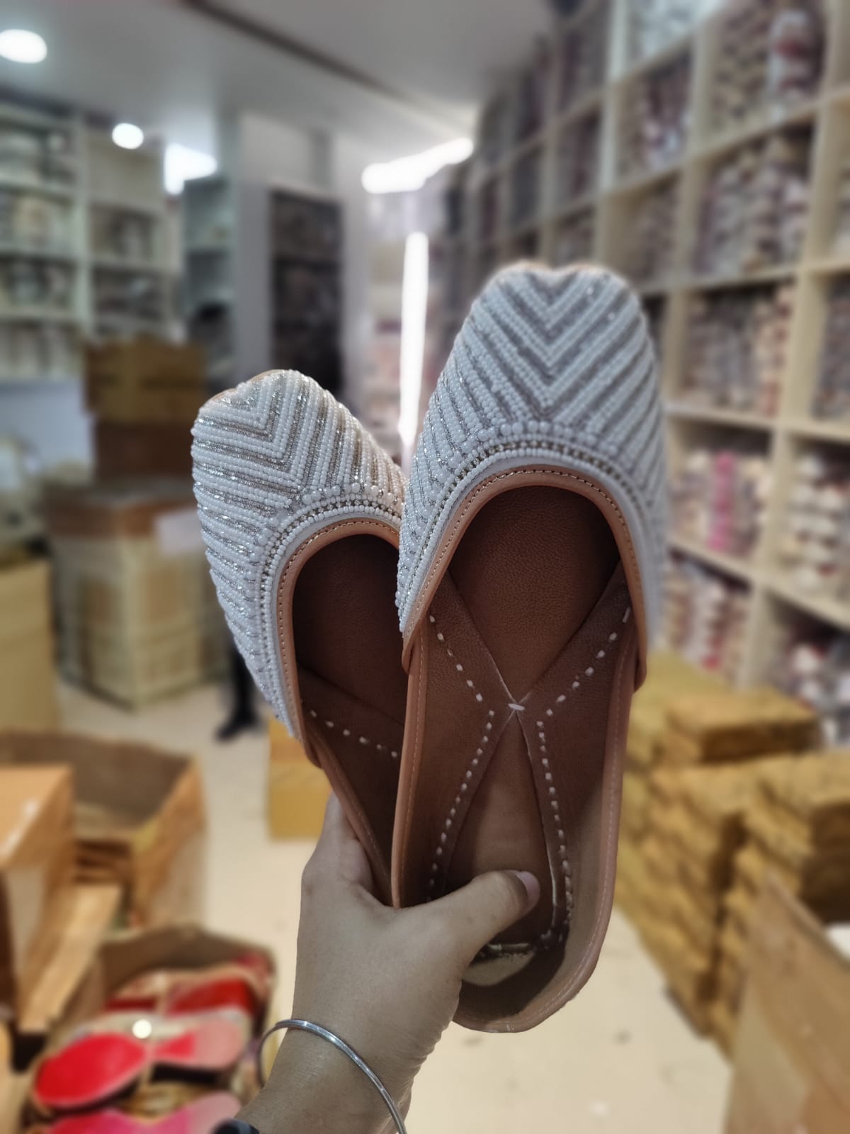 Stylish White & Silver JTS - Indian Dress House 786
