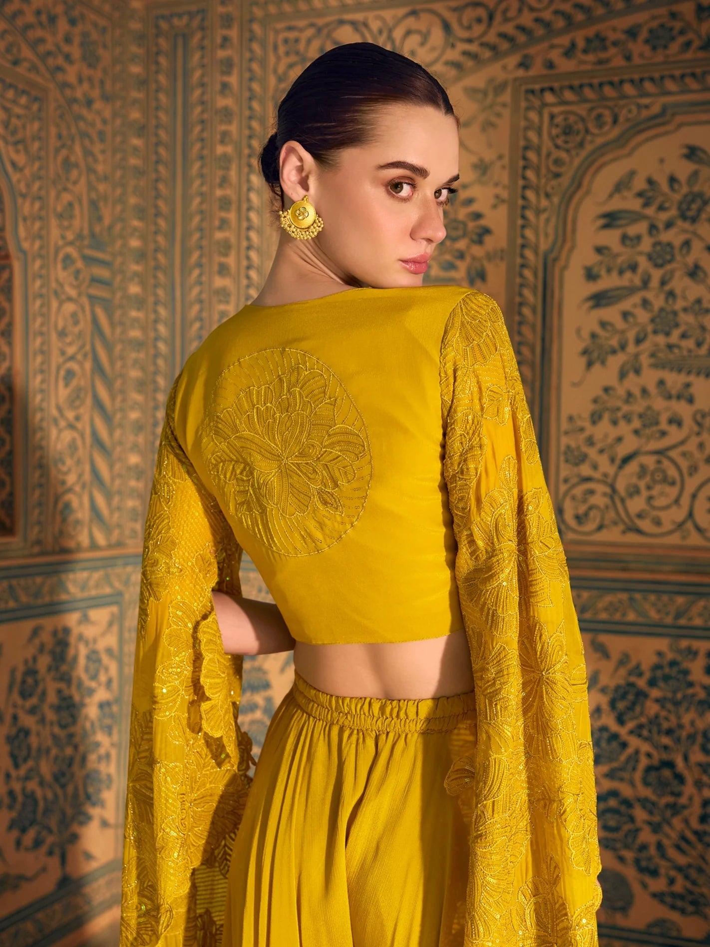 Stylish Yellow Floral SYRP - Indian Dress House 786