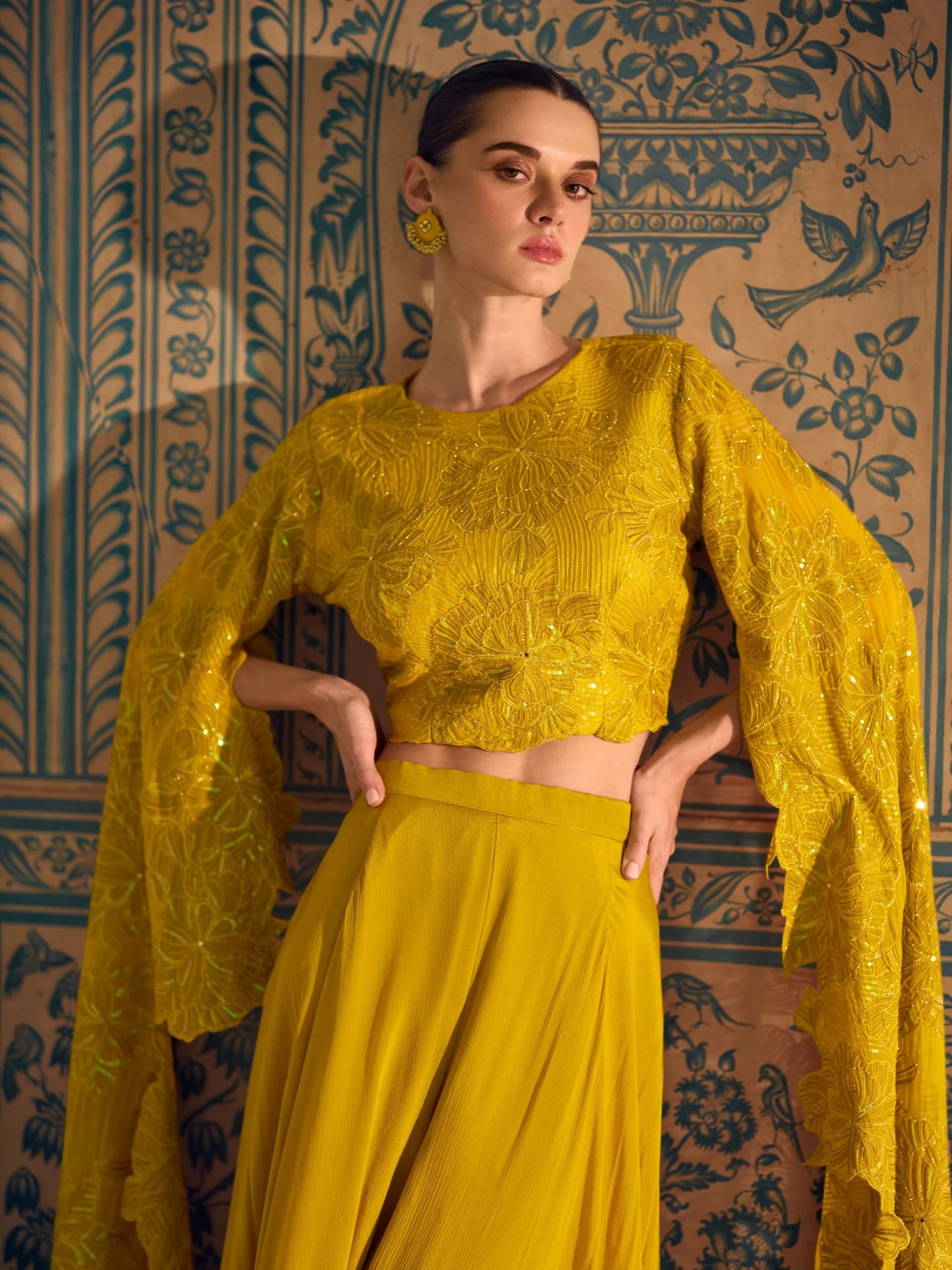 Stylish Yellow Floral SYRP - Indian Dress House 786