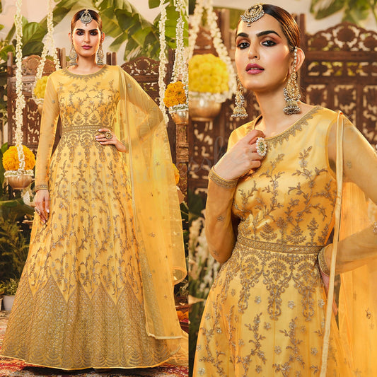 Stylish Yellow SWT - Indian Dress House 786