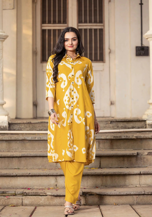 Stylish Yellow ZAL 1010 FVD - Indian Dress House 786