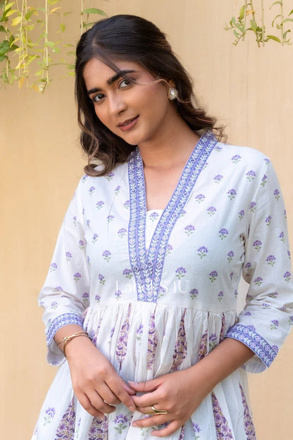 Subtle Off White & Blue S4UP FVD - Indian Dress House 786