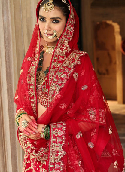 Unique Detailed Red ABCL - Indian Dress House 786
