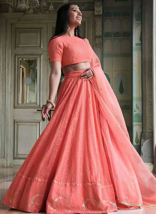 Unique Elegant Peach ZNL - Indian Dress House 786