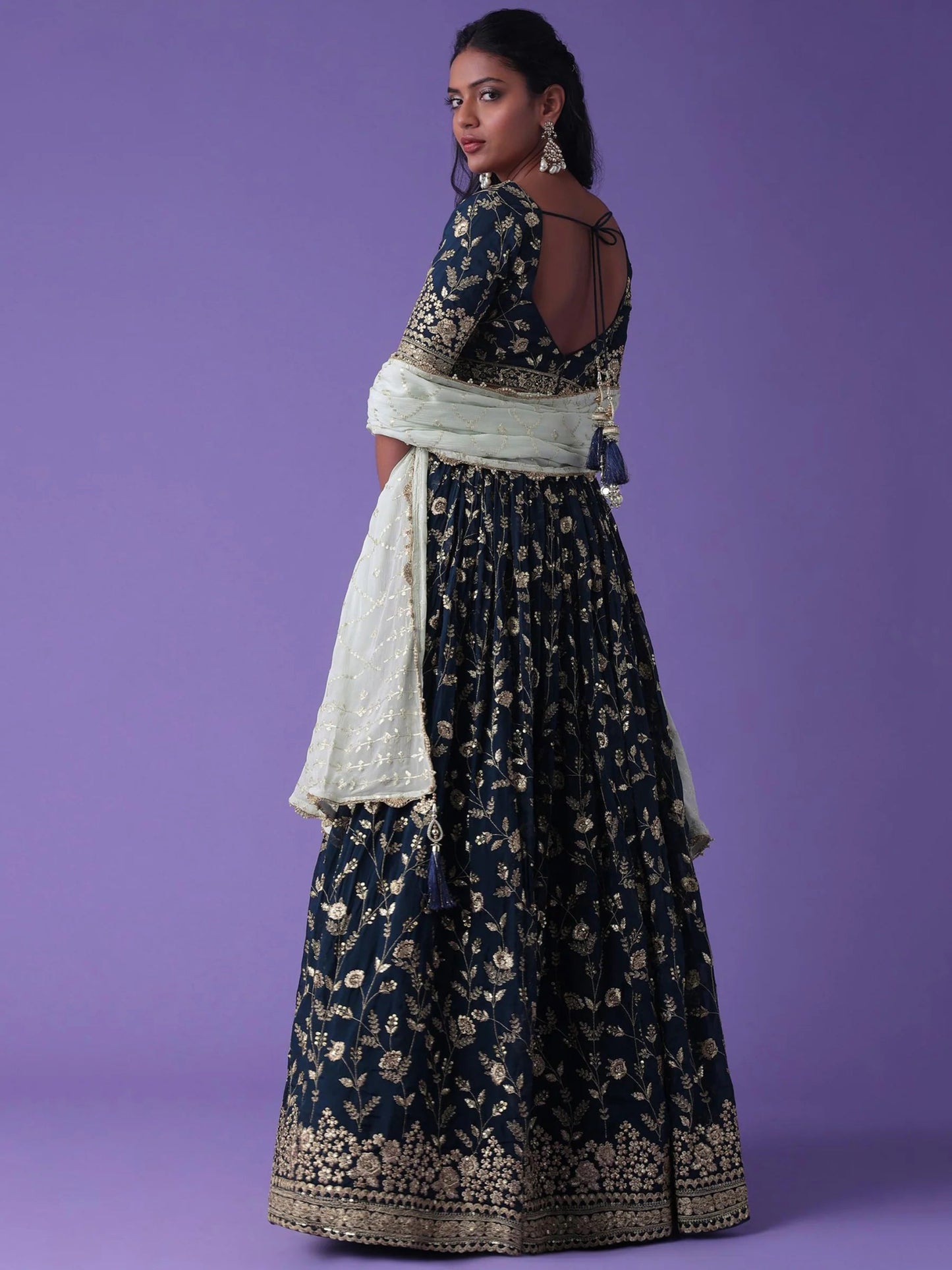 Unique Floral Blue ZLC - Indian Dress House 786