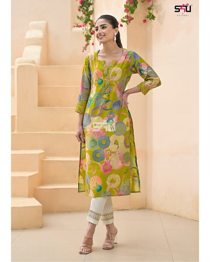 Unique Floral Green S4UKT FVD - Indian Dress House 786