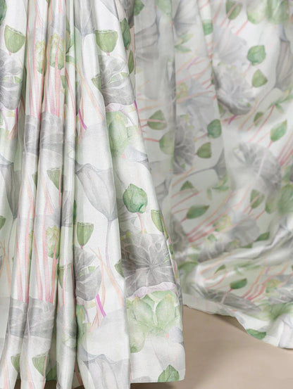 Unique Floral Green YF Saree - Indian Dress House 786