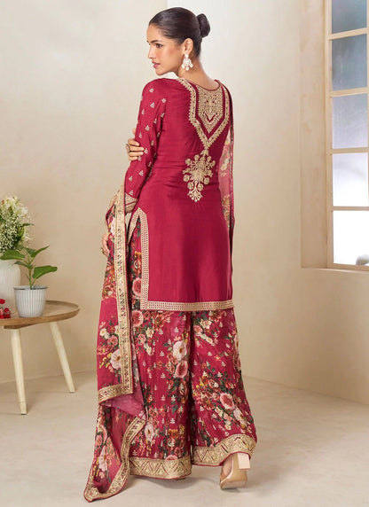 Unique Floral Red GPLS - Indian Dress House 786