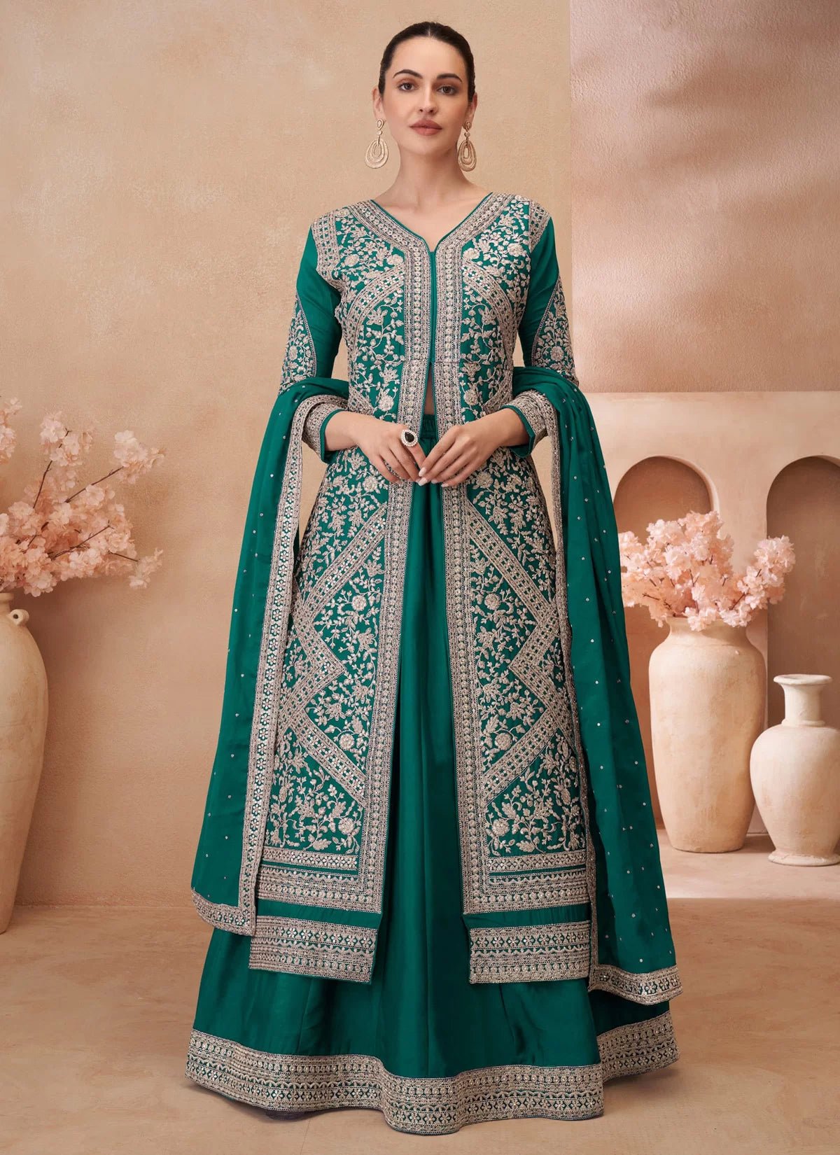 Unique Green JS RSN - Indian Dress House 786