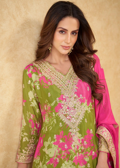 Unique Green & Pink GKSP - Indian Dress House 786